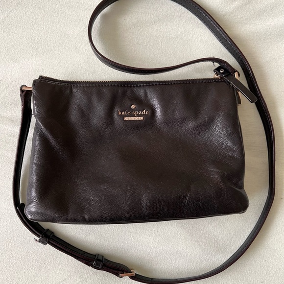 Kate Spade Grey Street Mini Dominique Satchel Black Pebble Leather Cro –  Jubilee Thrift